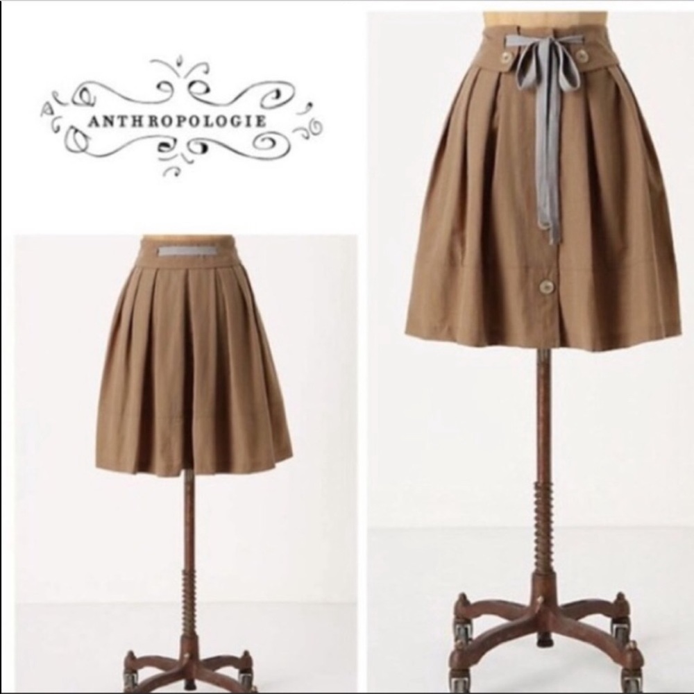 Anthropologie | Sine - Button Front Skirt - With Pockets